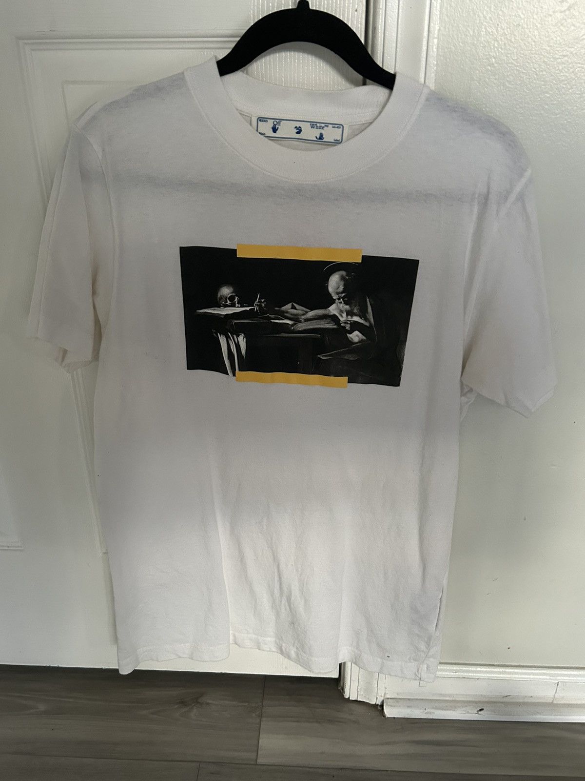 Off-White OFF-WHITE Caravaggio Saint Jerome Writing Hands Off Tshirt Size US S / EU 44-46 / 1 - 1 Thumbnail