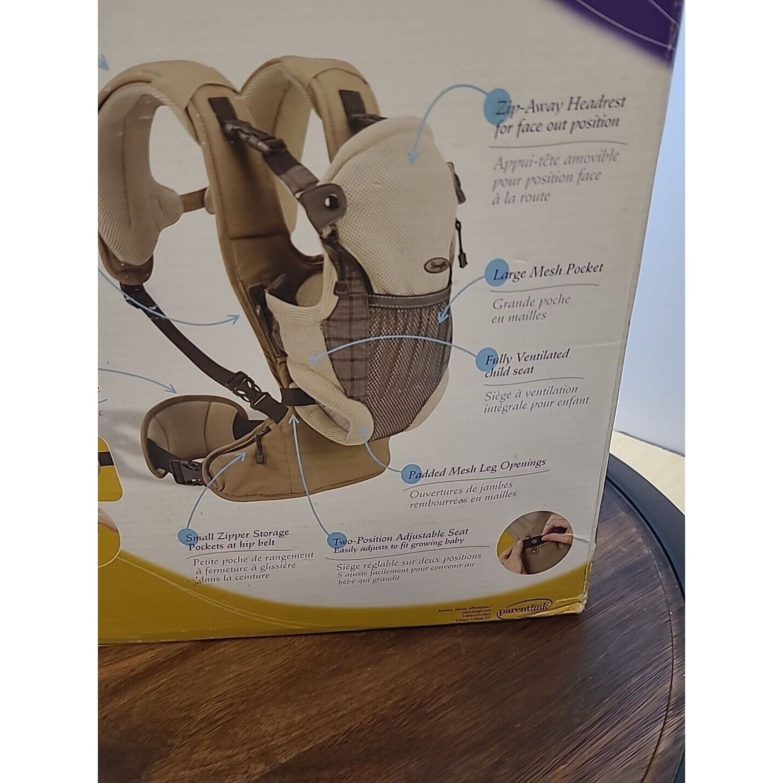 &Daughter Evenflo Snugli Front And Back Soft Baby Carrier 7lbs-26lbs Size ONE SIZE - 8 Thumbnail