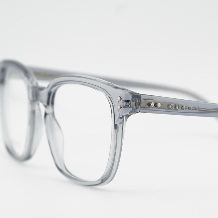 Gucci Gucci GG2132O 011 Eyeglasses Shiny Grey 55mm Square Frame Size ONE SIZE - 9 Thumbnail