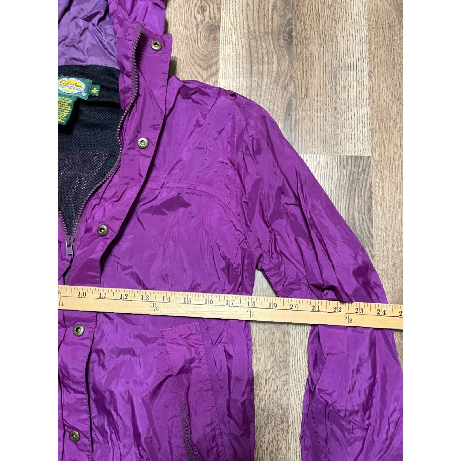 Vintage Cabela's Jacket Women's XL Purple Full Zip Windbreaker Hoodie Nylon Jacket Size XL / US 12-14 / IT 48-50 - 7 Thumbnail