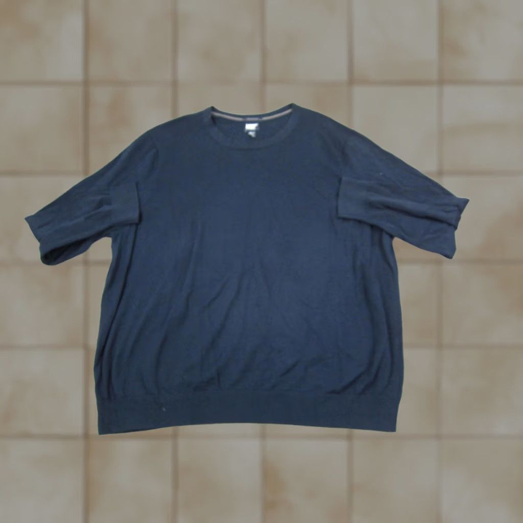 Lands' End Lands' End Sweater Mens 4XLT Blue Pullover Knit Crew Neck Cotton 90s 80s Vintage Big & Tall Mens Size US XXL / EU 58 / 5 - 1 Thumbnail