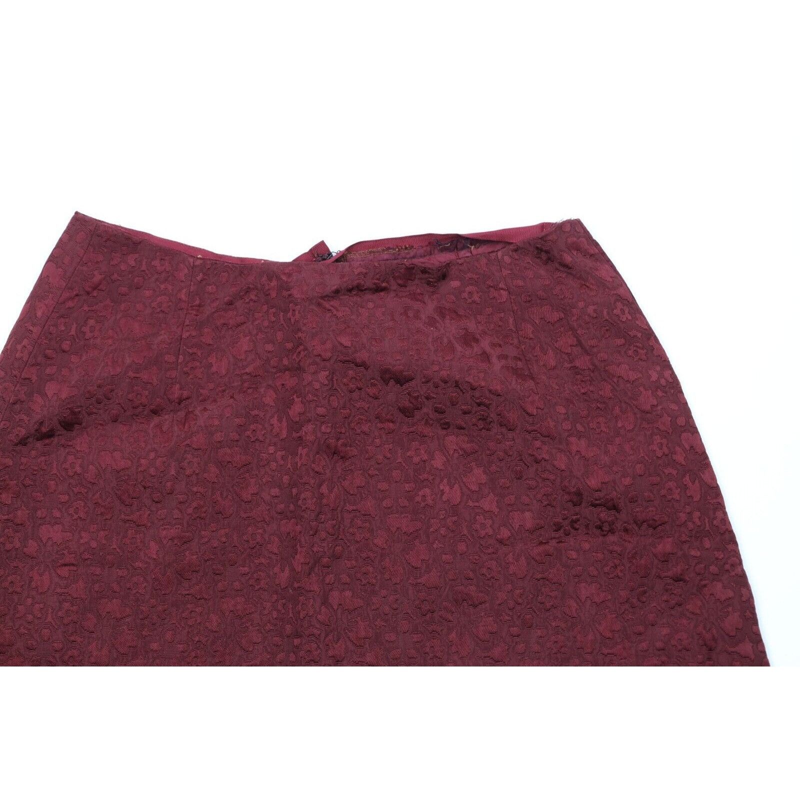 Vintage Vintage 50s 60s Rockabilly Silk Jacquard Flower Pencil Skirt Size 26" / US 2 / IT 38 - 2 Thumbnail