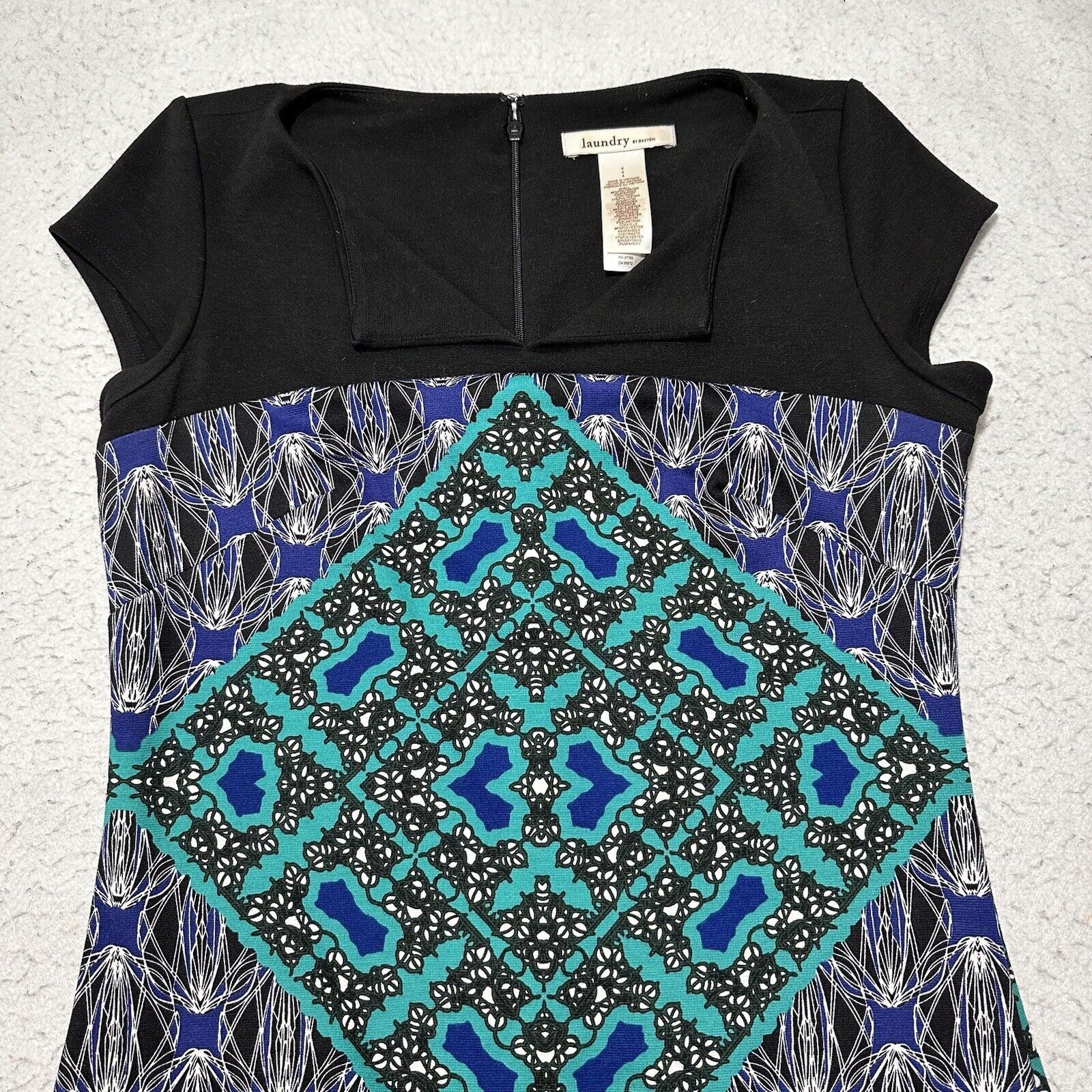 Laundry by Shelli Segal Laundry By Design 4 Twilight Multi Sheath Dress Stretch Size S / US 4 / IT 40 - 2 Thumbnail