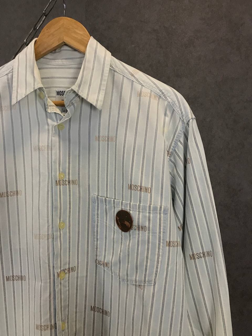 Moschino Moschino Jeans vintage designer striped monogram shirt Size US S / EU 44-46 / 1 - 2 Thumbnail