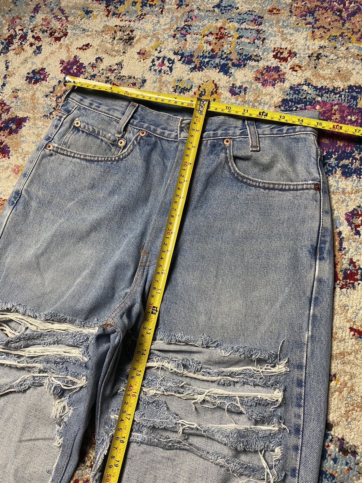 Levi's Levis Lot 550 Custom Destroyed Jeans Relaxed Fit Denim W30 Size US 30 / EU 46 - 14 Thumbnail