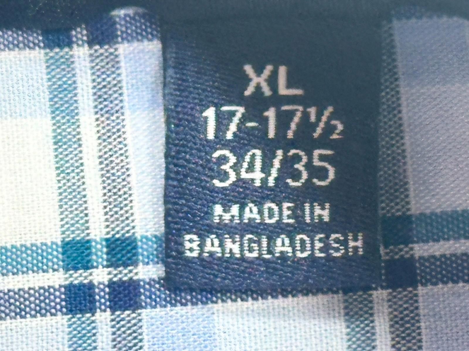 Izod Izod Regular Fit Soft Washed Button Up Check Blue Mens XL Size US XL / EU 56 / 4 - 4 Thumbnail