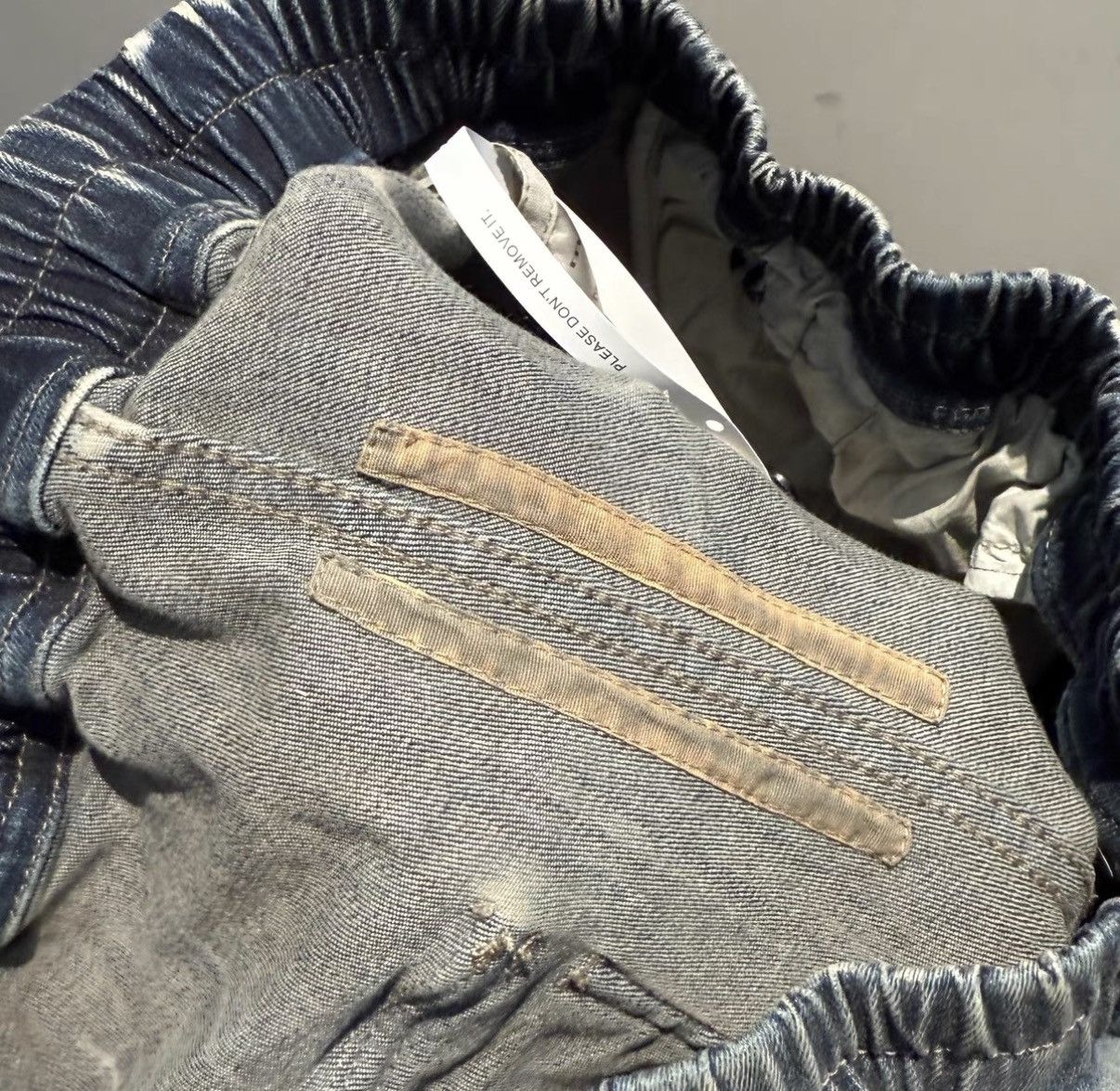 Rick Owens Rick Owens DRKSHDW Washed Denim Blue Cargo Pants Size US 34 / EU 50 - 4 Thumbnail
