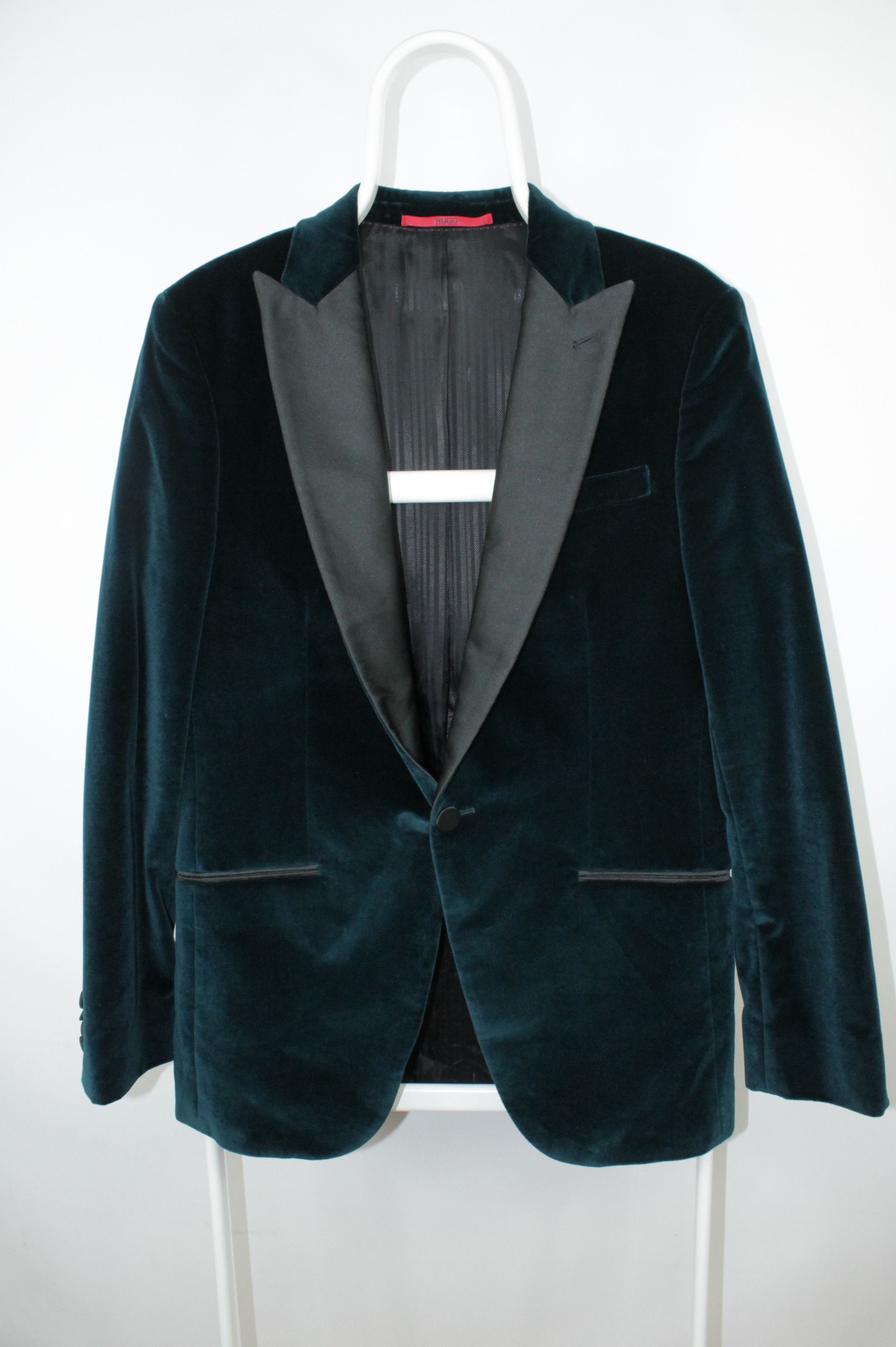 Hugo Boss Hugo Boss Green Velvet Slim Fit Tuxedo Blazer Jacket Size US S / EU 44-46 / 1 - 2 Thumbnail