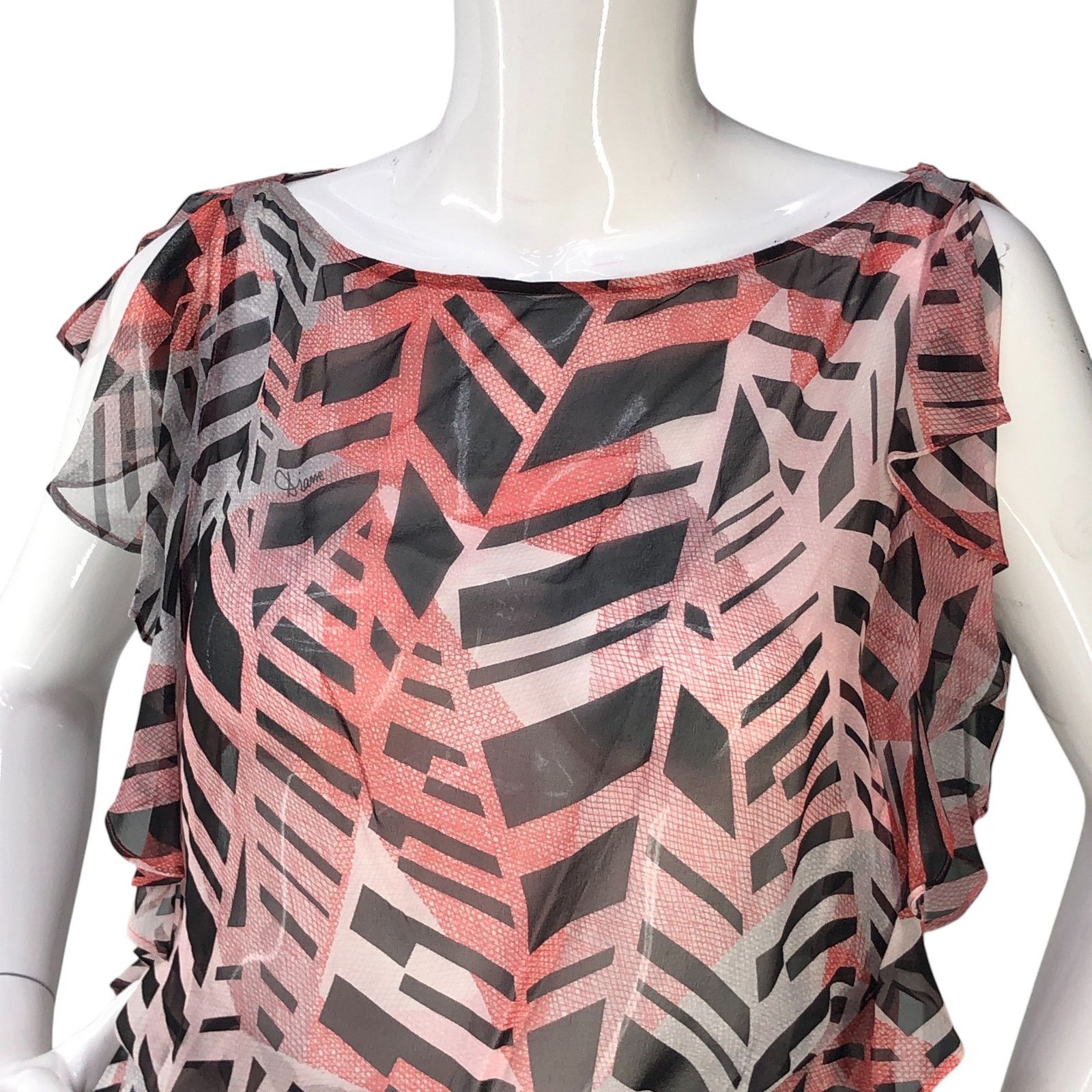 Diane von Furstenberg Diane Von Furstenberg DVF Sz 6 Top Sheer Drawstring NO CAMI Size M / US 6-8 / IT 42-44 - 2 Thumbnail