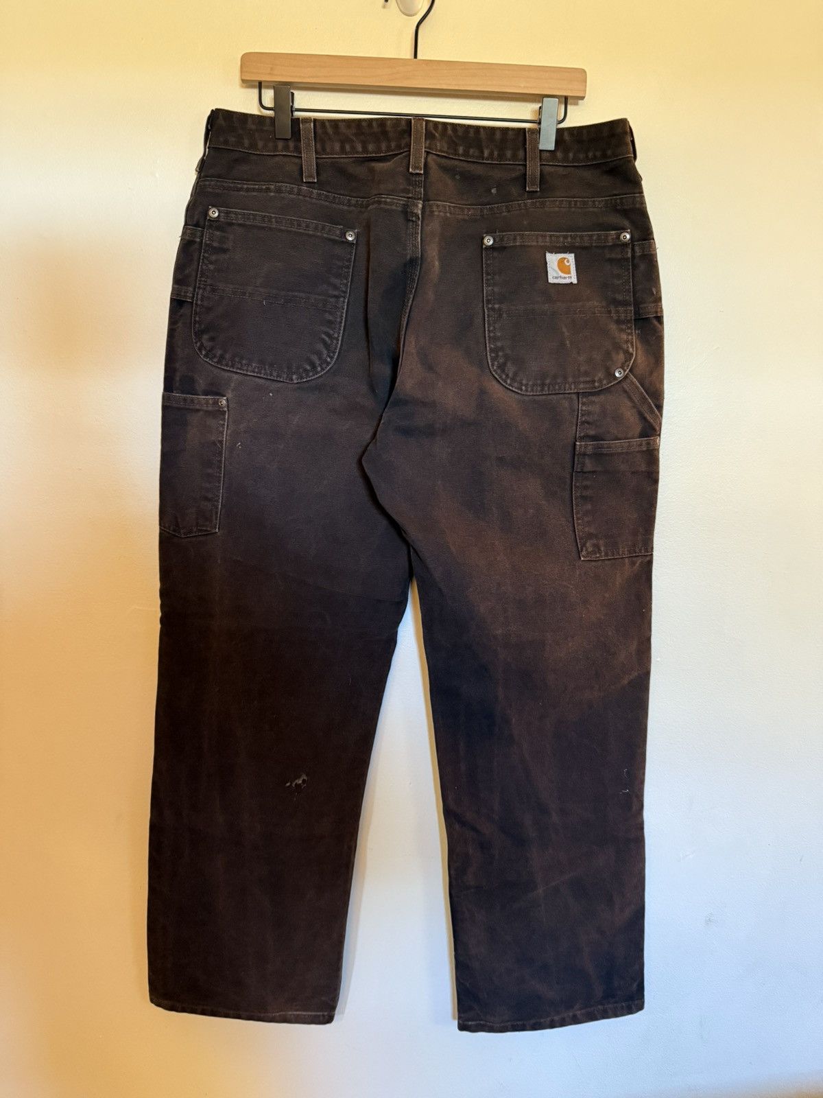 Carhartt Vintage Thrashed Faded Carhartt Double Knee Denim 4gseller Size US 34 / EU 50 - 4 Thumbnail