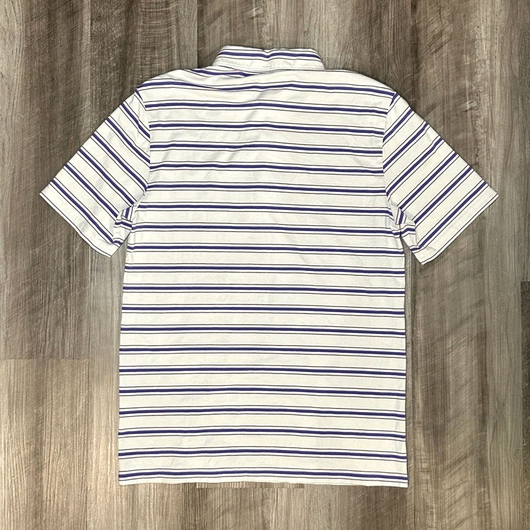 Vintage Criquet Mens S Gray Pima Cotton Stretch Striped Pocket Polo Size US S / EU 44-46 / 1 - 3 Thumbnail