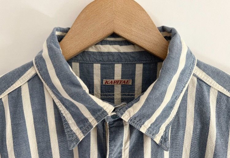Kapital Kapital Hirata Kazuhiro Nissan washed pullover striped polo Size US L / EU 52-54 / 3 - 3 Thumbnail
