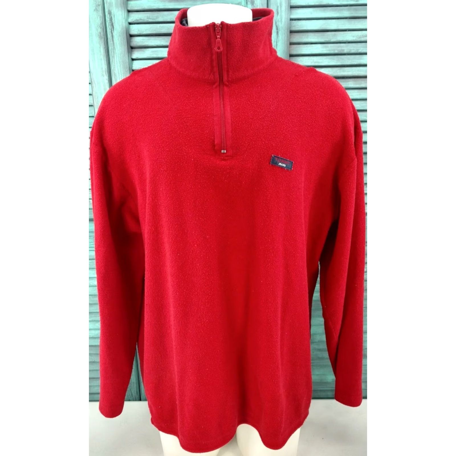 Tommy Hilfiger VTG Tommy Hilfiger Men's 2XL 1/4 Zip Red Pullover Sweater 100% Cotton 2XL Size XXL Size US XXL / EU 58 / 5 - 5 Thumbnail
