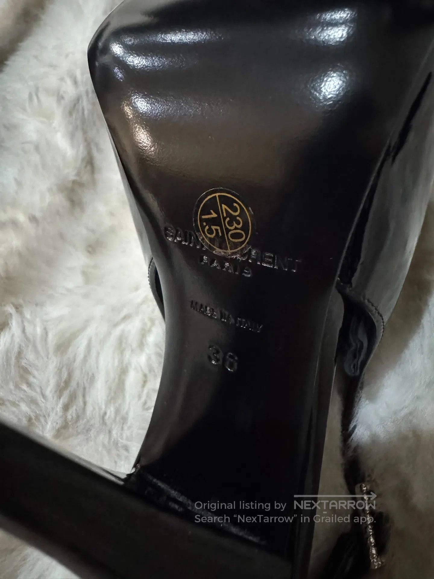 Saint Laurent Paris Saint Laurent Paris Crystal Lacquer Pointed Toe High Heels Size US 5.5 / IT 35.5 - 7 Thumbnail