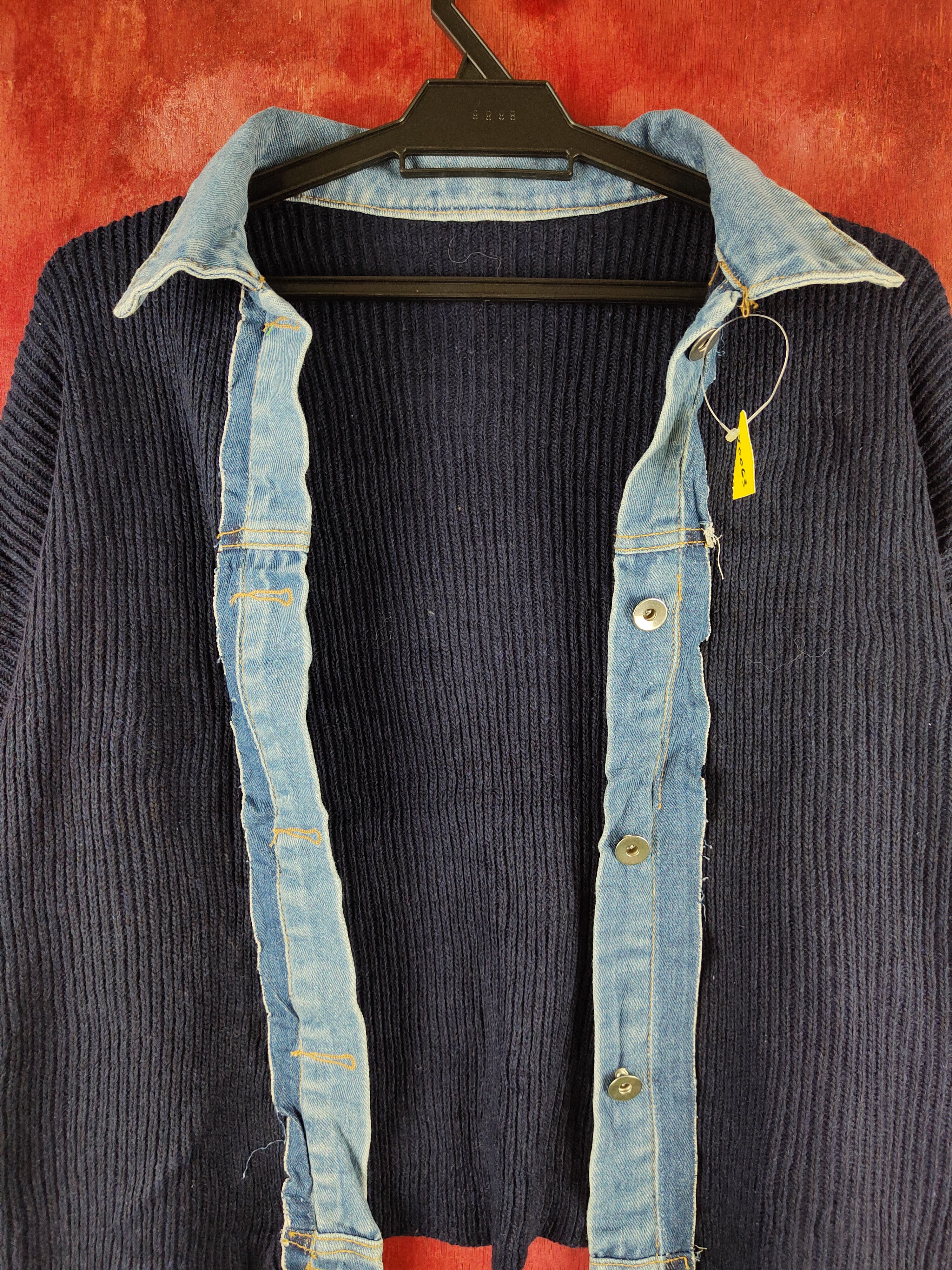 Japanese Brand Japanese Brand Dark Blue Knitwear Cardigan #S2345 Size M / US 6-8 / IT 42-44 - 2 Thumbnail