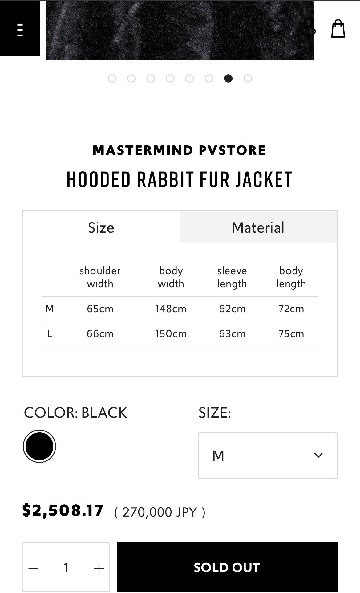 Mastermind Japan Mastermind Japan faux fur hooded jacket Size US S / EU 44-46 / 1 - 8 Thumbnail