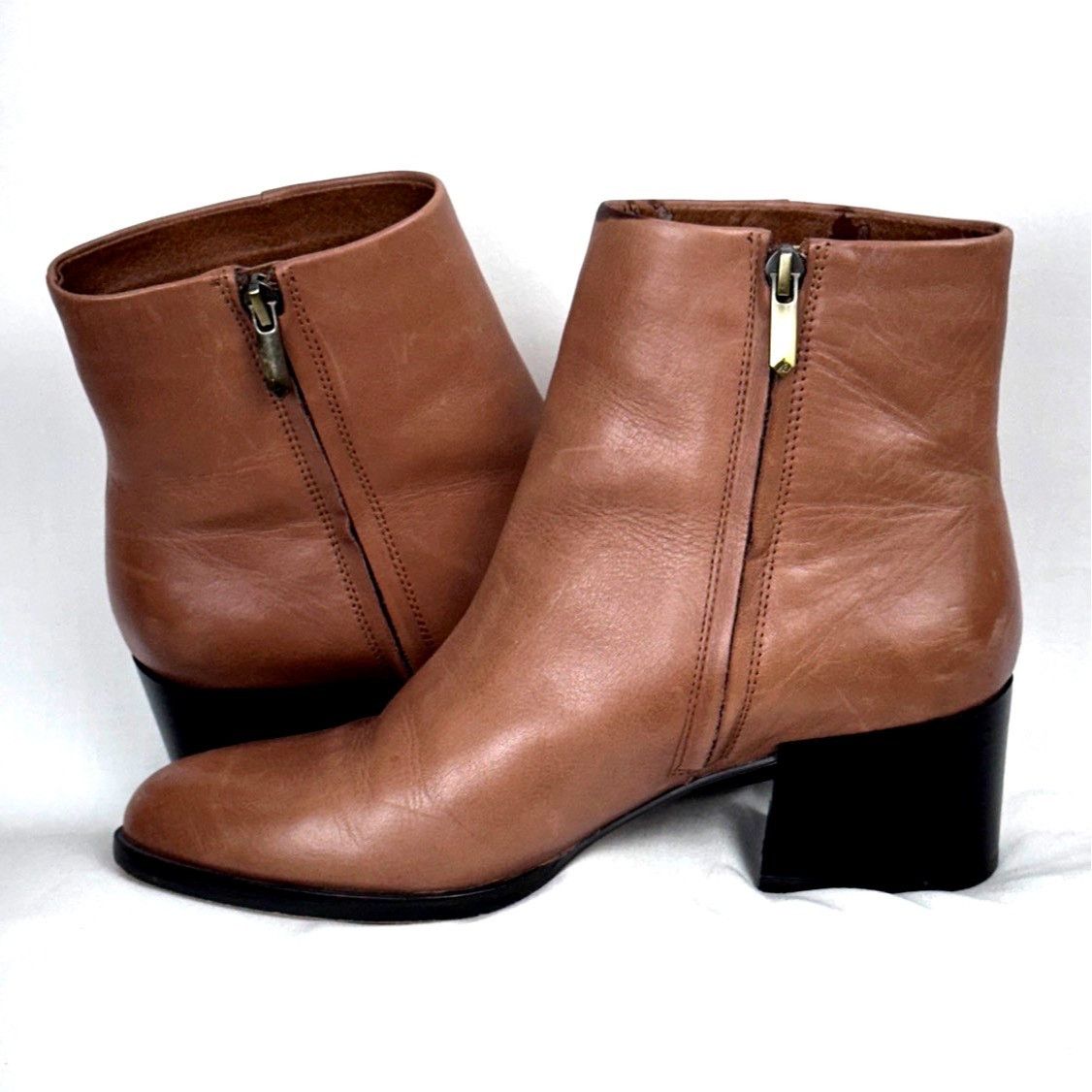 Sam Edelman Sam Edelman Womens Leather Ankle Boots Size 8 Tan With Block Size US 8 / IT 38 - 3 Thumbnail