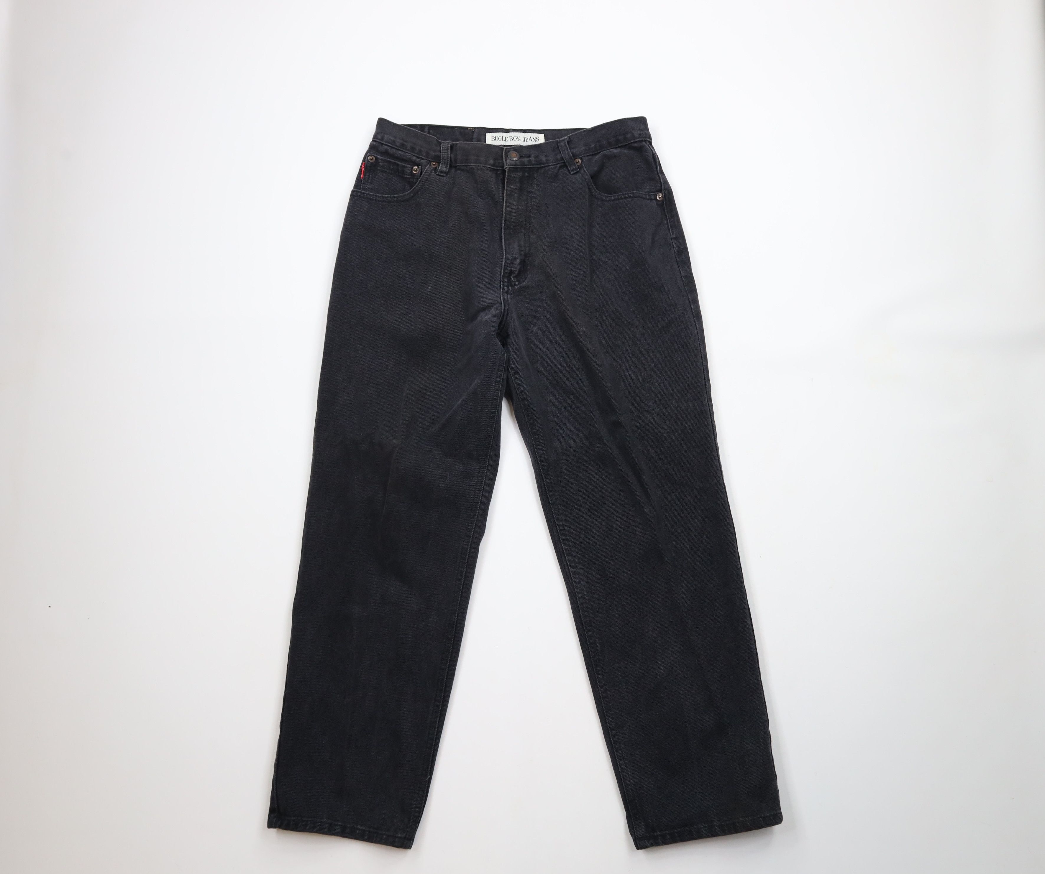 Vintage Vintage 90s Streetwear Straight Leg Denim Jeans Black Size US 30 / EU 46 - 1 Thumbnail