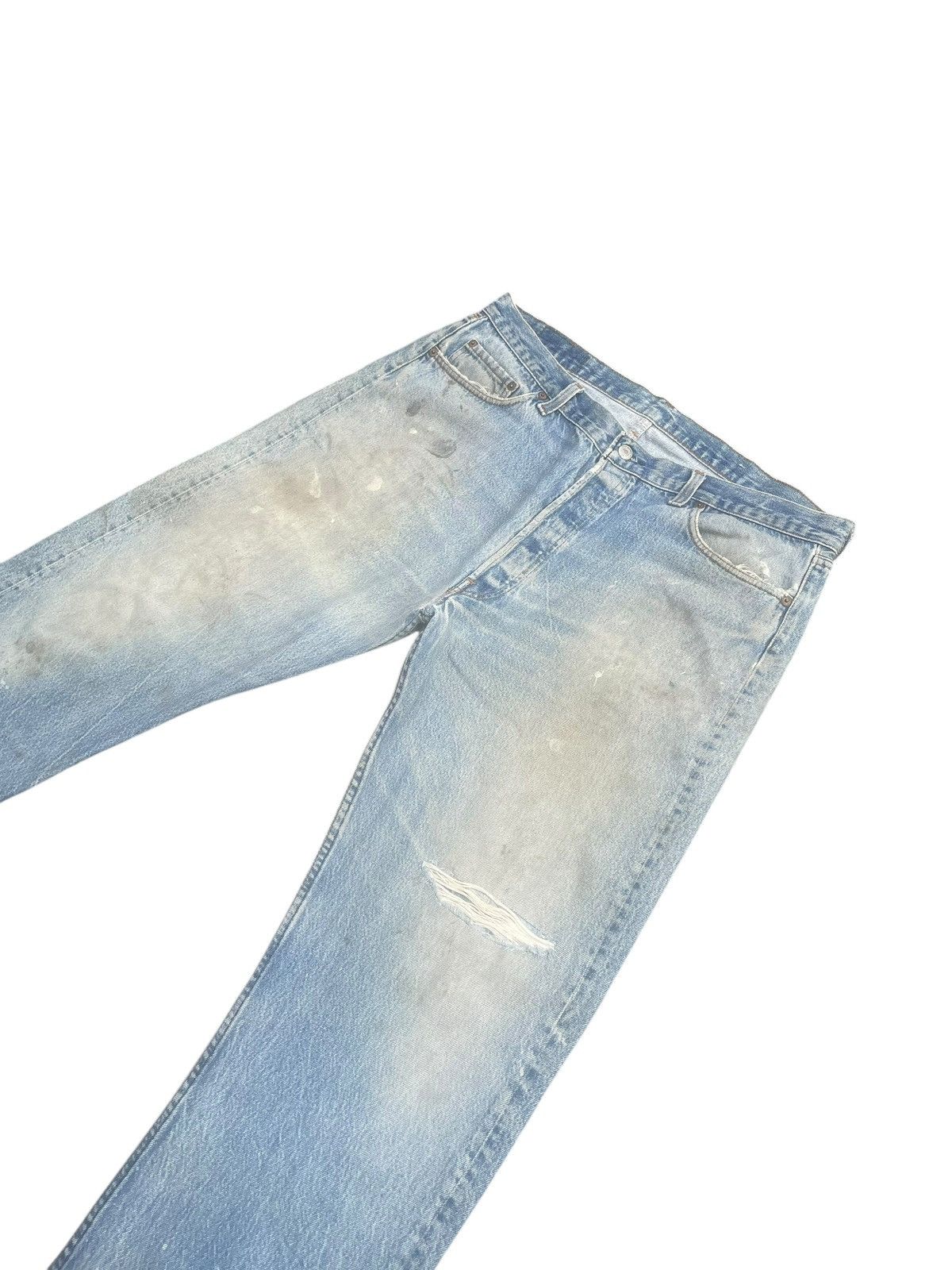 Levi's Vintage 1986 Levis 501 Single R Distresed Size US 38 / EU 54 - 2 Thumbnail