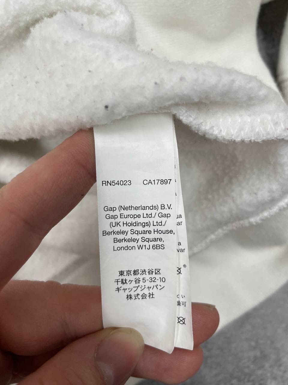 Gap Gap Men Cotton Hoodie Zip Up White Classic Casual Size L Size US L / EU 52-54 / 3 - 6 Thumbnail