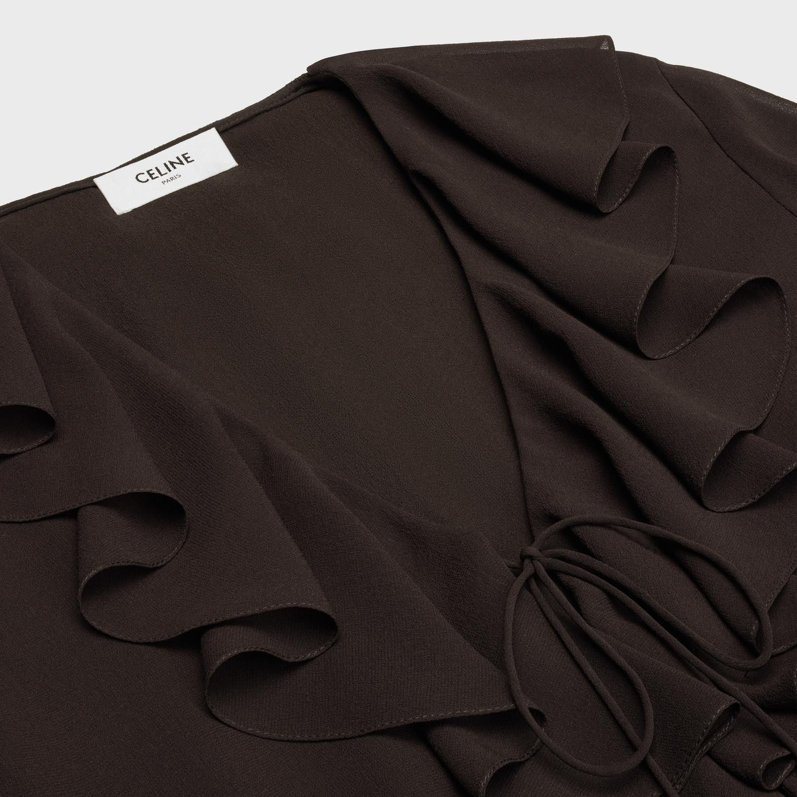 Celine o1w1db10125 2R78I856C Silk Georgette Mini Dress Size M / US 6-8 / IT 42-44 - 3 Thumbnail