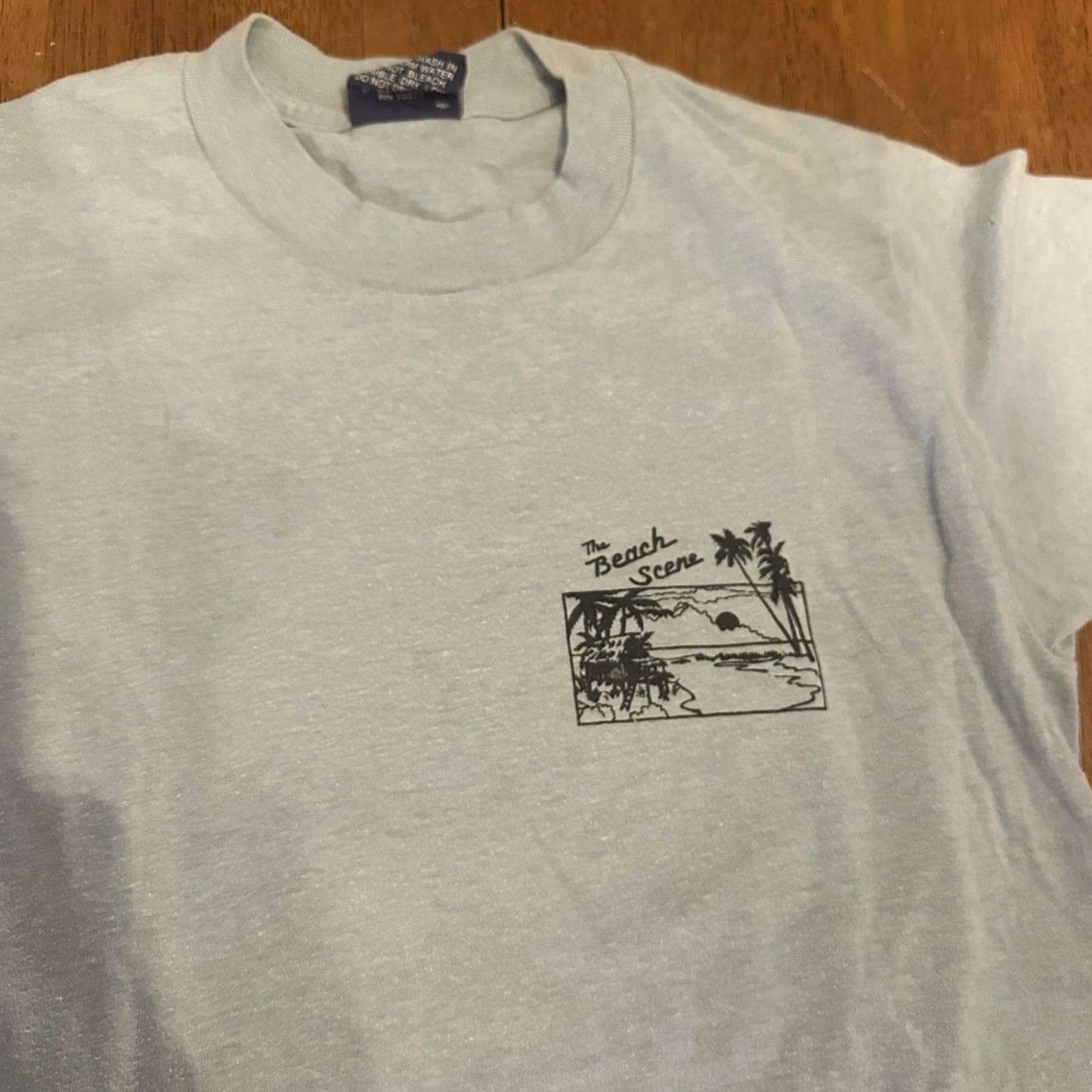 Vintage VINTAGE Florida Laid Back Beach Scene Graphic T Shirt Fits Size Small Blue 80s Size US S / EU 44-46 / 1 - 5 Thumbnail