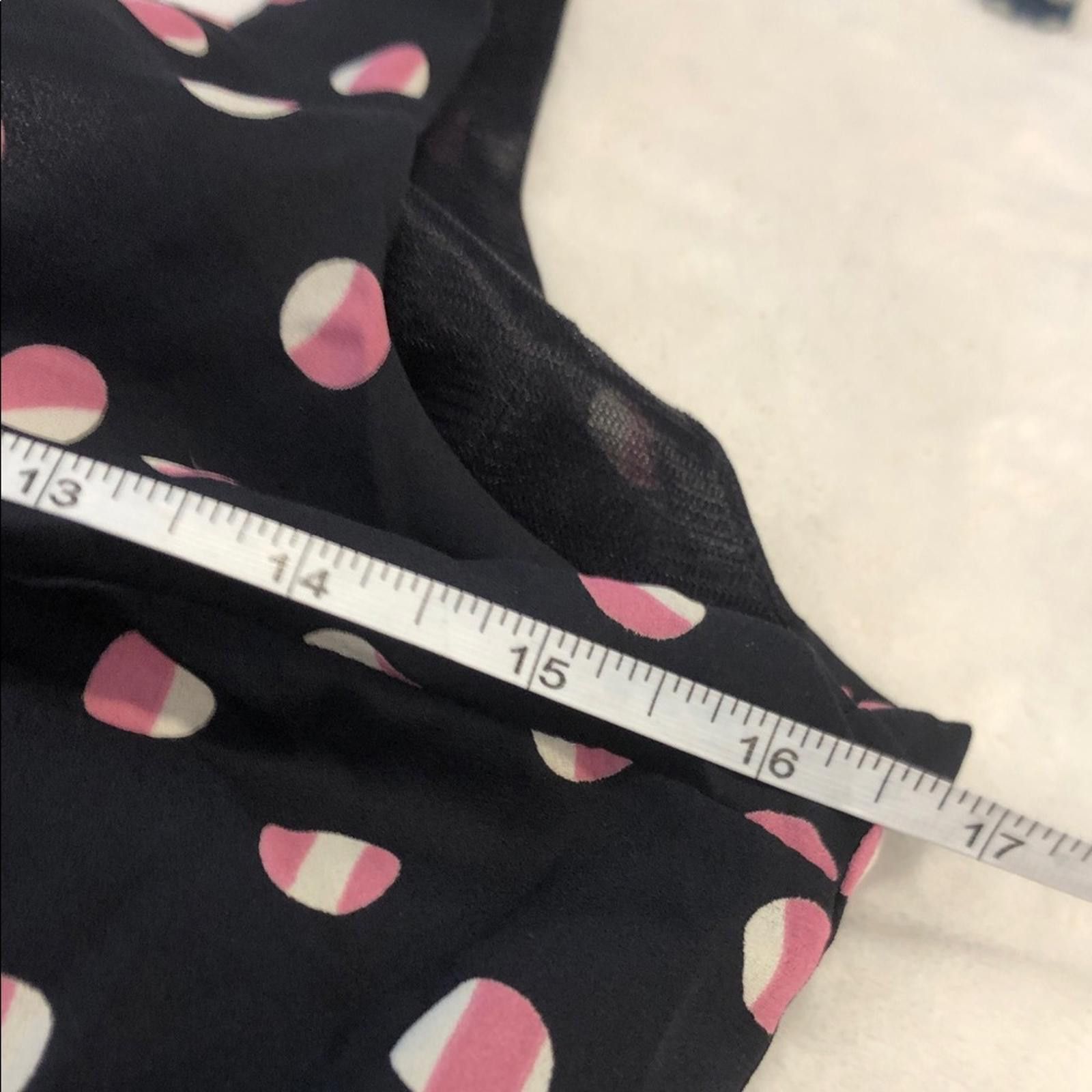Luchiano Visconti Lush Black sleeveless mini dress Pink White Polka Dots SZ XS Size XS / US 0-2 / IT 36-38 - 7 Thumbnail