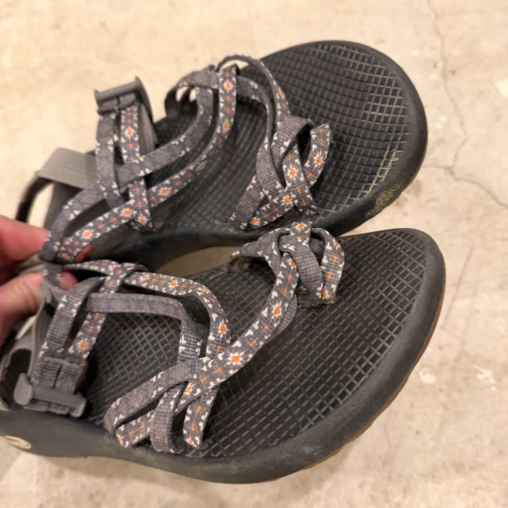 Chaco Chaco ZX/2 Womens Sandal Strappy 9 Creed Golden Gray Orange Multicolor Ankle Adjustable Strap Classic Size US 7 / IT 37 - 3 Thumbnail