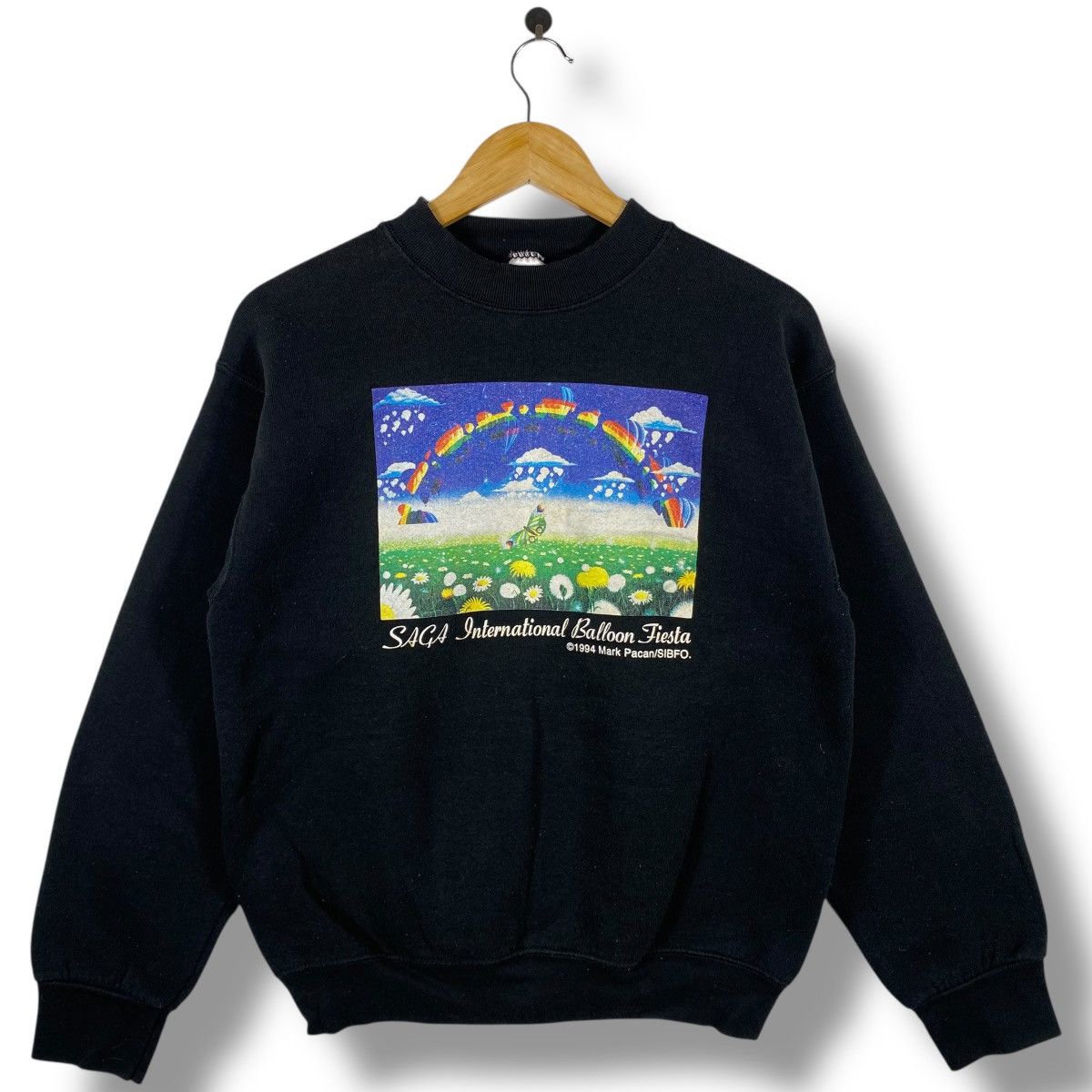 Vintage Vintage 90's SAGA International Balloon Fiesta Sweatshirt Size US M / EU 48-50 / 2 - 1 Thumbnail