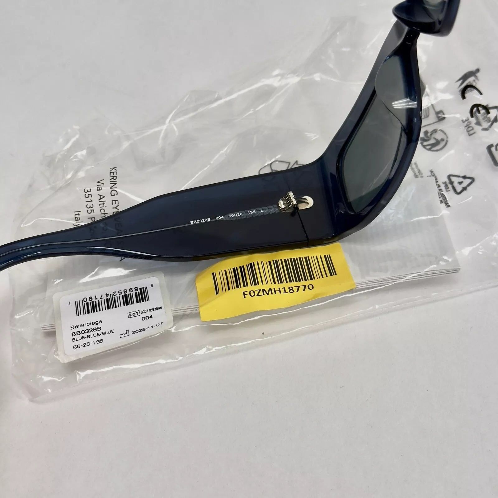 Balenciaga BALENCIAGA PANTHER 0328 Blue Mirrored Sunglass BB0328S 004 Size ONE SIZE - 7 Thumbnail