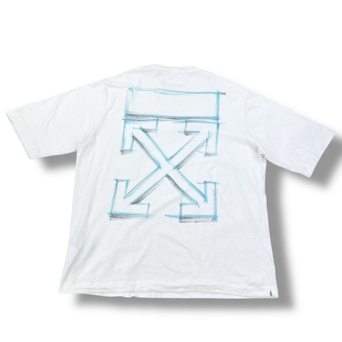 Off-White Off-White Marker Arrows Skate White T Shirt Size US XL / EU 56 / 4 - 2 Thumbnail