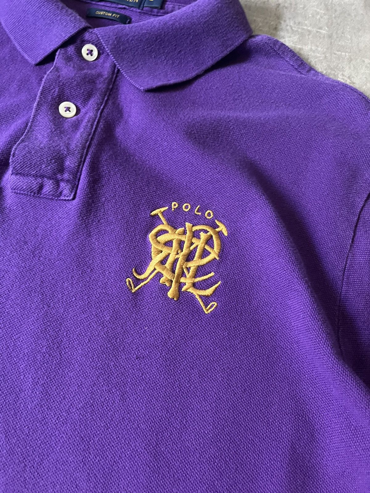 Polo Ralph Lauren × Vintage Vintage Polo Ralph Lauren purple basic polo T-shirt Size US L / EU 52-54 / 3 - 2 Thumbnail
