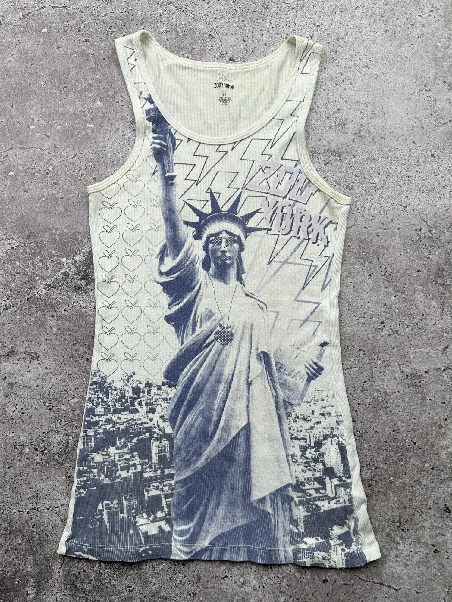Japanese Brand Vintage Printed Tank Top C271(V299)(E8) Size XS / US 0-2 / IT 36-38 - 1 Thumbnail