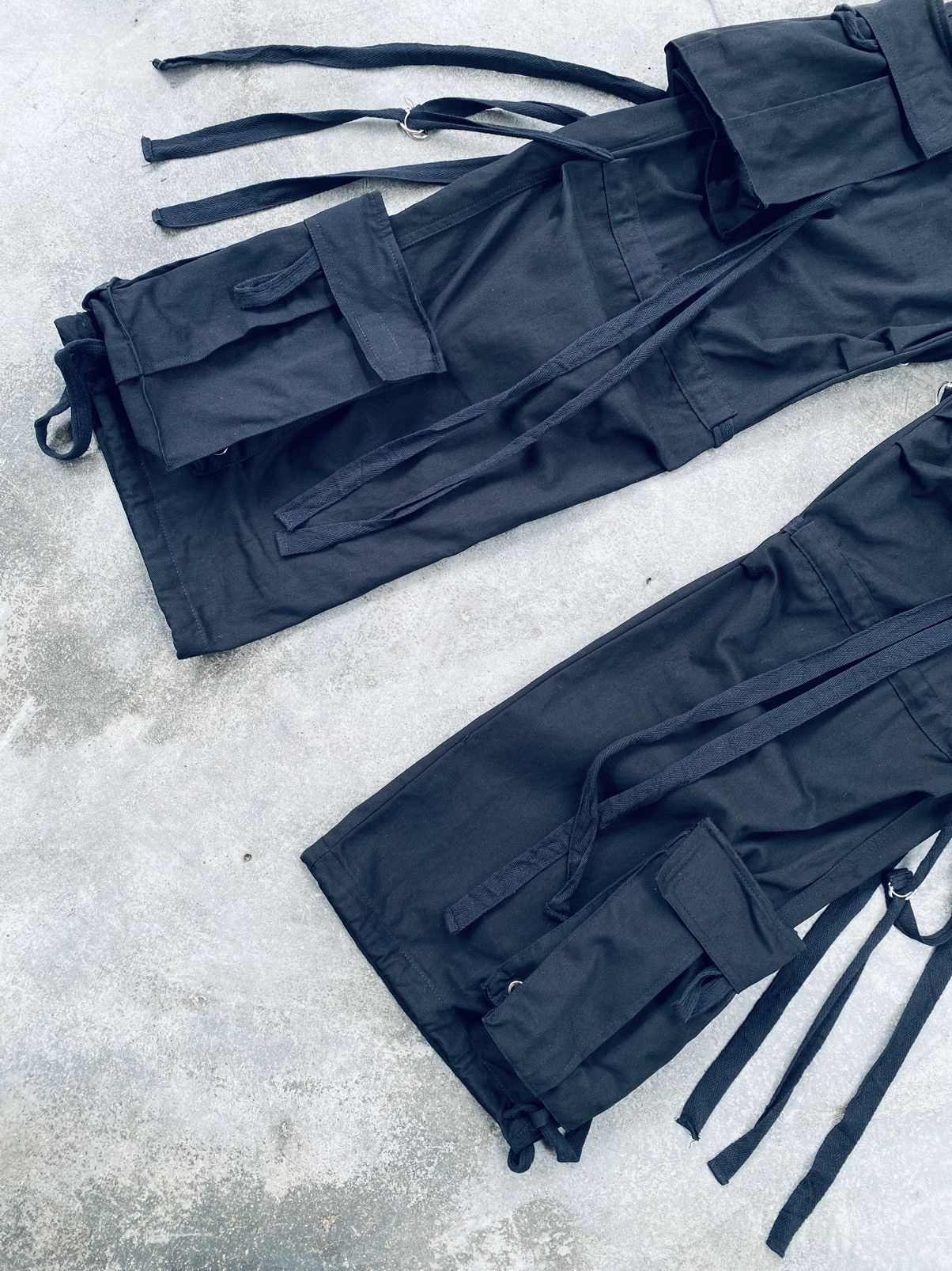 Japanese Brand Vintage Black Barcara Bondage Cargo Pants Size US 34 / EU 50 - 7 Thumbnail