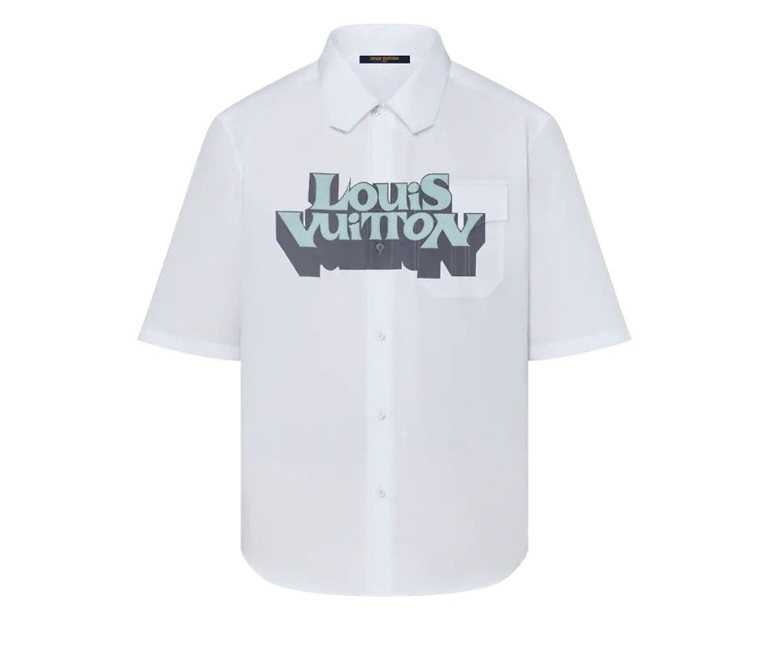 Louis Vuitton Louis Vuitton Graphic Collared Short Sleeved Shirt Size US XL / EU 56 / 4 - 12 Thumbnail