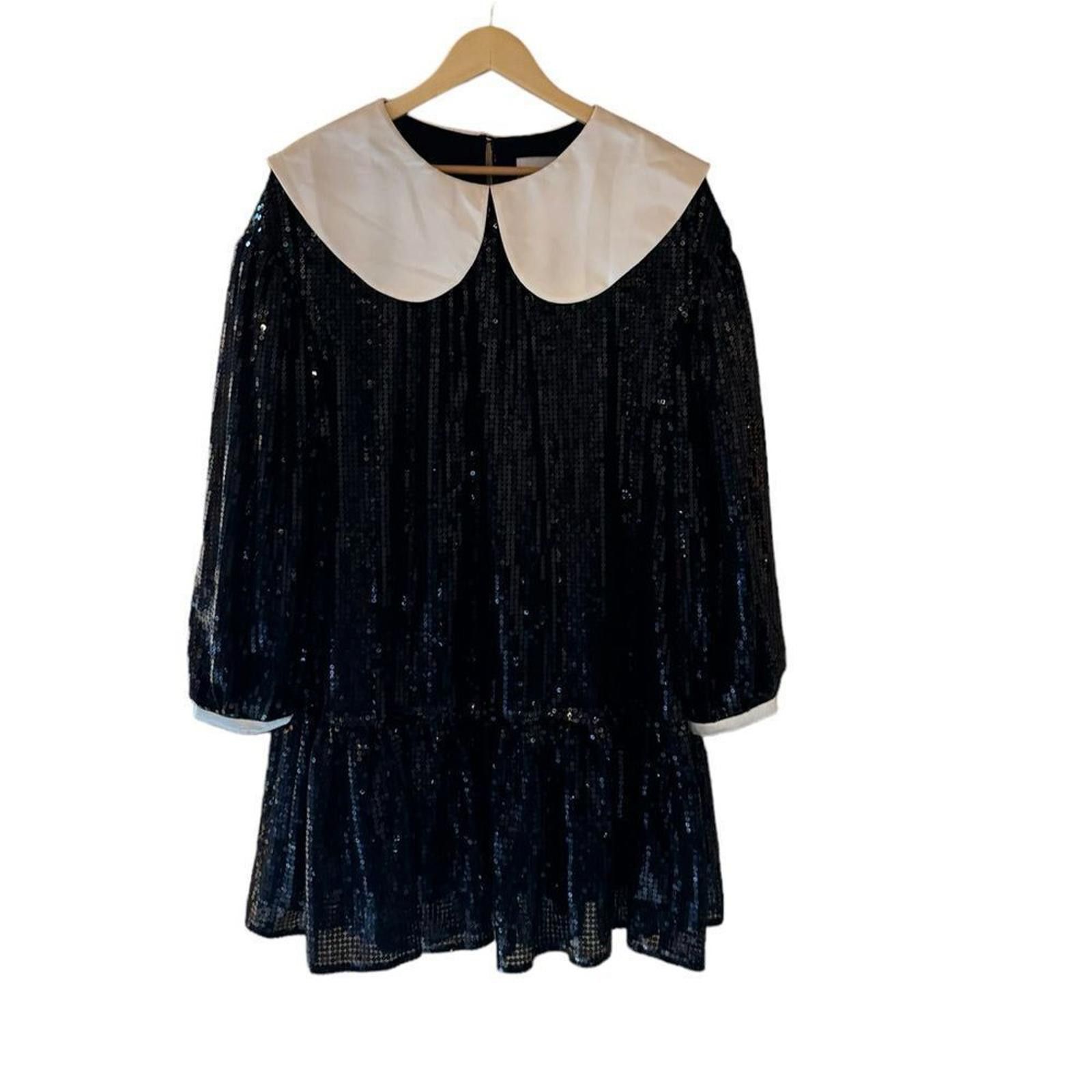 Designer NWT. Johnny Hates Jazz. Black Sequin Dress. Size Small. Size S / US 4 / IT 40 - 11 Thumbnail