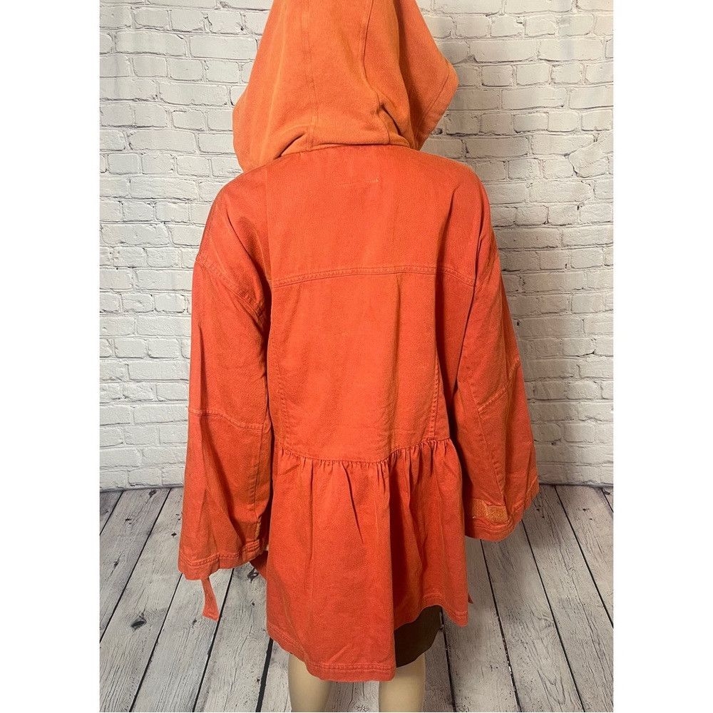 Free People New Free People Nocturne Orange Cotton Parka Jacket Size XS Size XS / US 0-2 / IT 36-38 - 3 Thumbnail