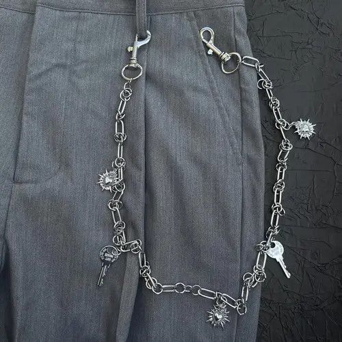 Jewelry Metal Pants Chain – Y2K Punk Waist Hanging Accessory Size ONE SIZE - 5 Thumbnail