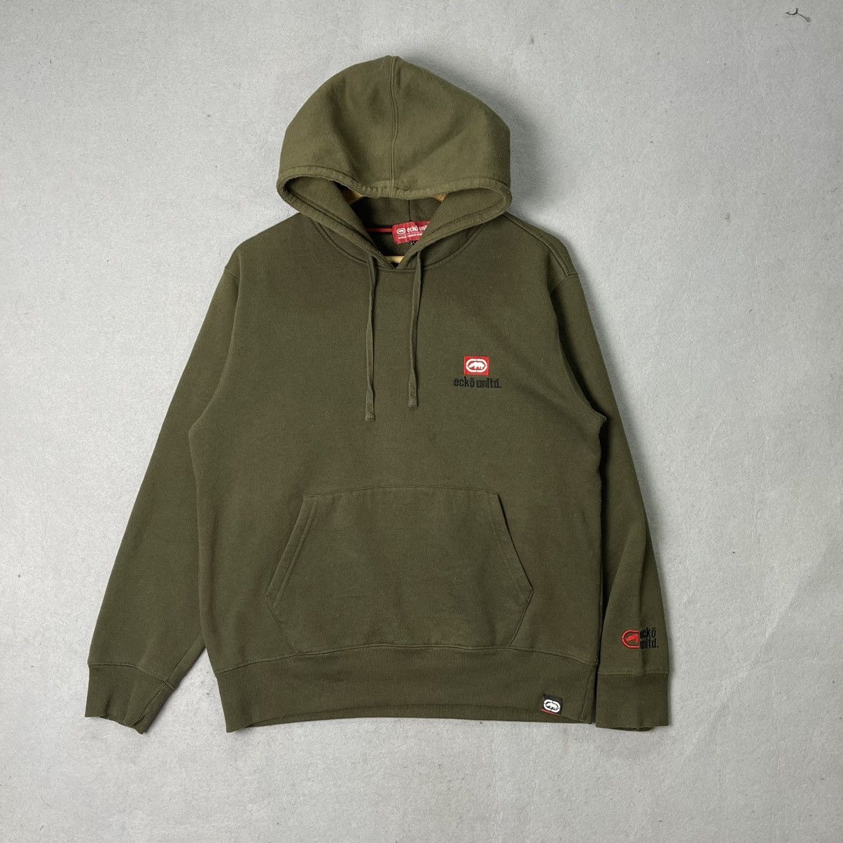 Ecko Unltd. Ecko Unltd. Olive Pullover Hoodie – Small Rhino Logo Size US M / EU 48-50 / 2 - 1 Thumbnail