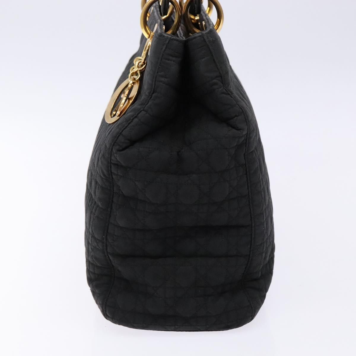 Dior DIOR Canage Hand Bag Nylon Black Gold Size ONE SIZE - 4 Thumbnail