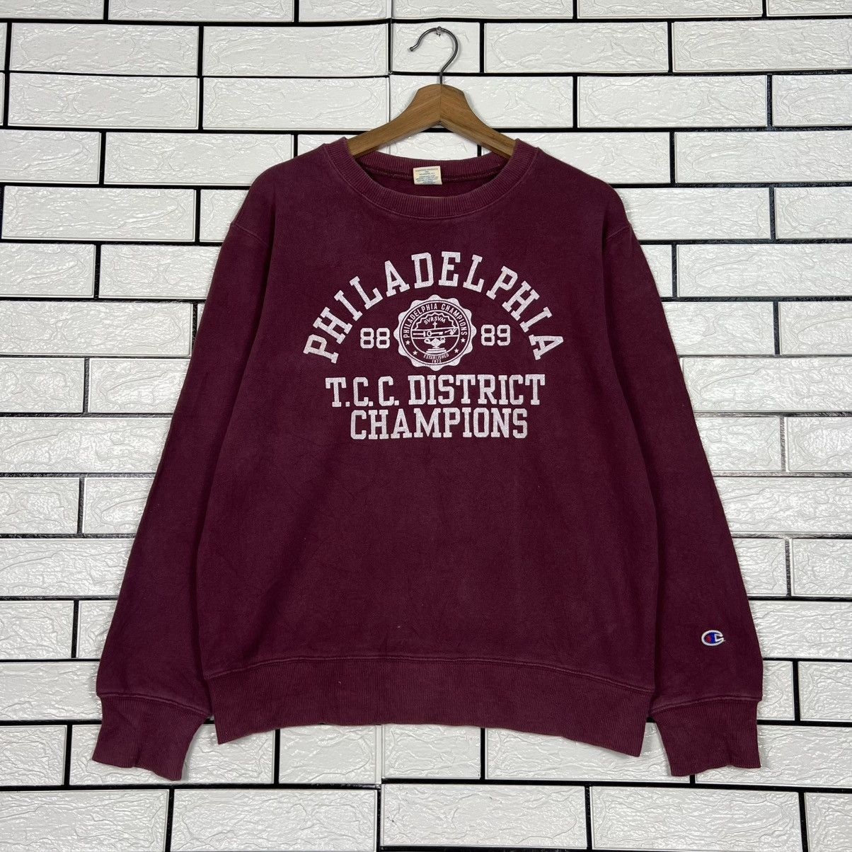Champion PHILADELPHIA CHAMPIONS Crewneck Sweatshirt Purple #3953-C180 Size US M / EU 48-50 / 2 - 1 Thumbnail