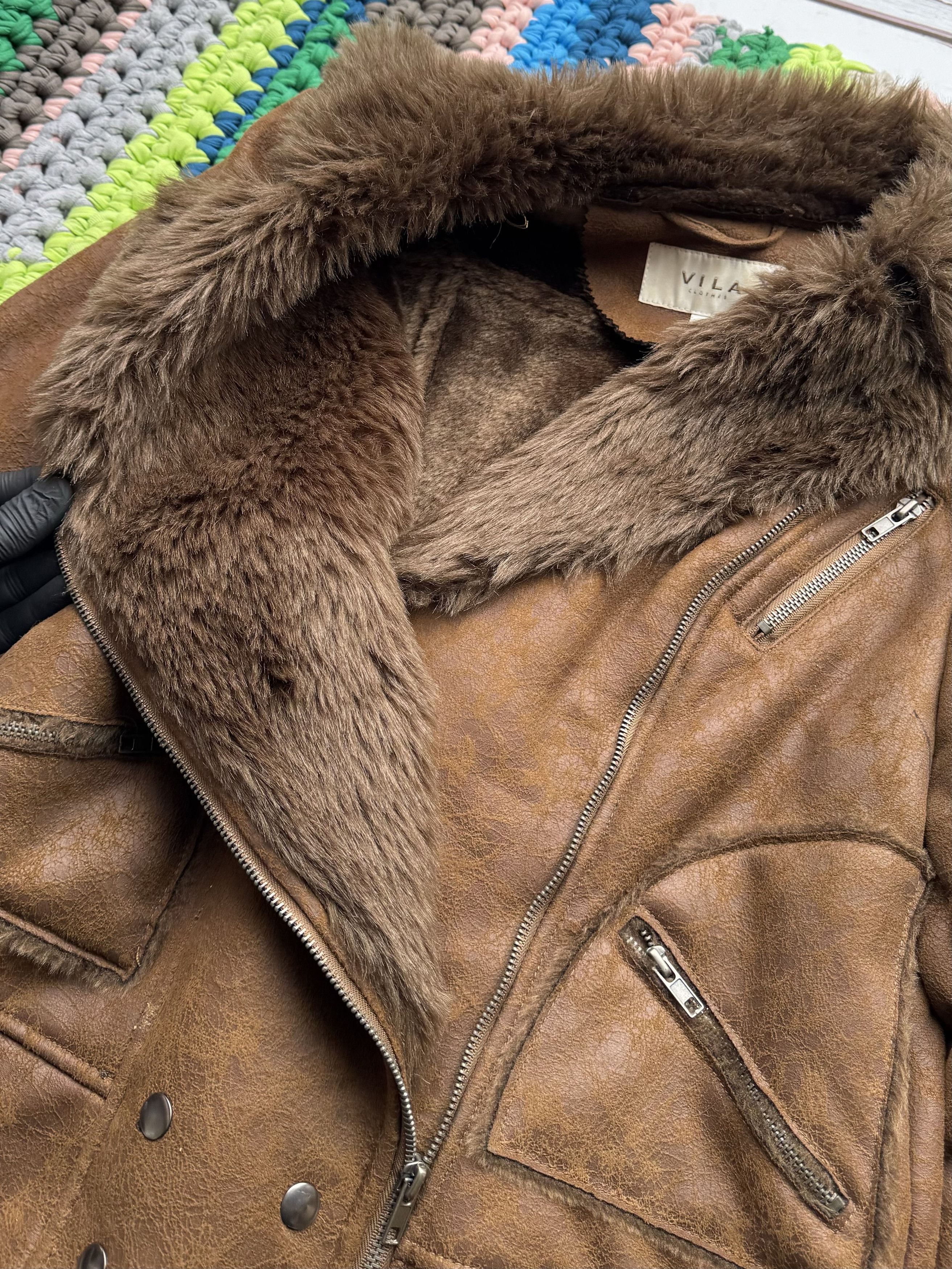 Japanese Brand Vintage Faux Sheepskin Coat (D10)(D15) Size L / US 10 / IT 46 - 6 Thumbnail