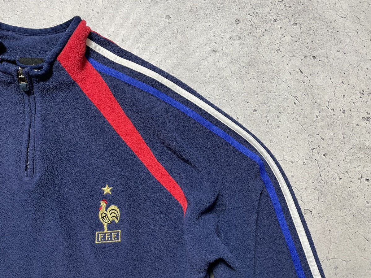 Adidas Vintage Fleece Sweatshirt 1/4 Adidas France National Team Size US M / EU 48-50 / 2 - 6 Thumbnail