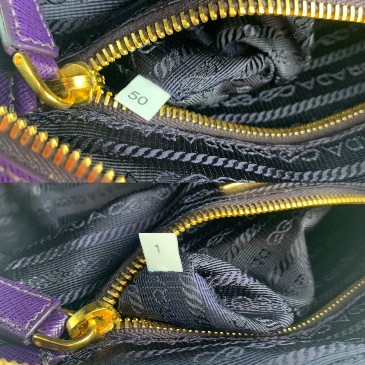 Prada Prada Saffiano Leather Lux Small Top Handle Viola Purple Ha Size ONE SIZE - 6 Thumbnail