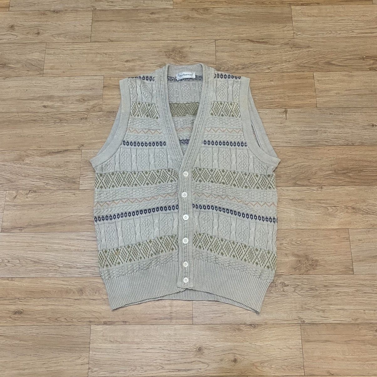 Burberry 90s Vintage Burberry's Knit Vest Size US M / EU 48-50 / 2 - 1 Thumbnail
