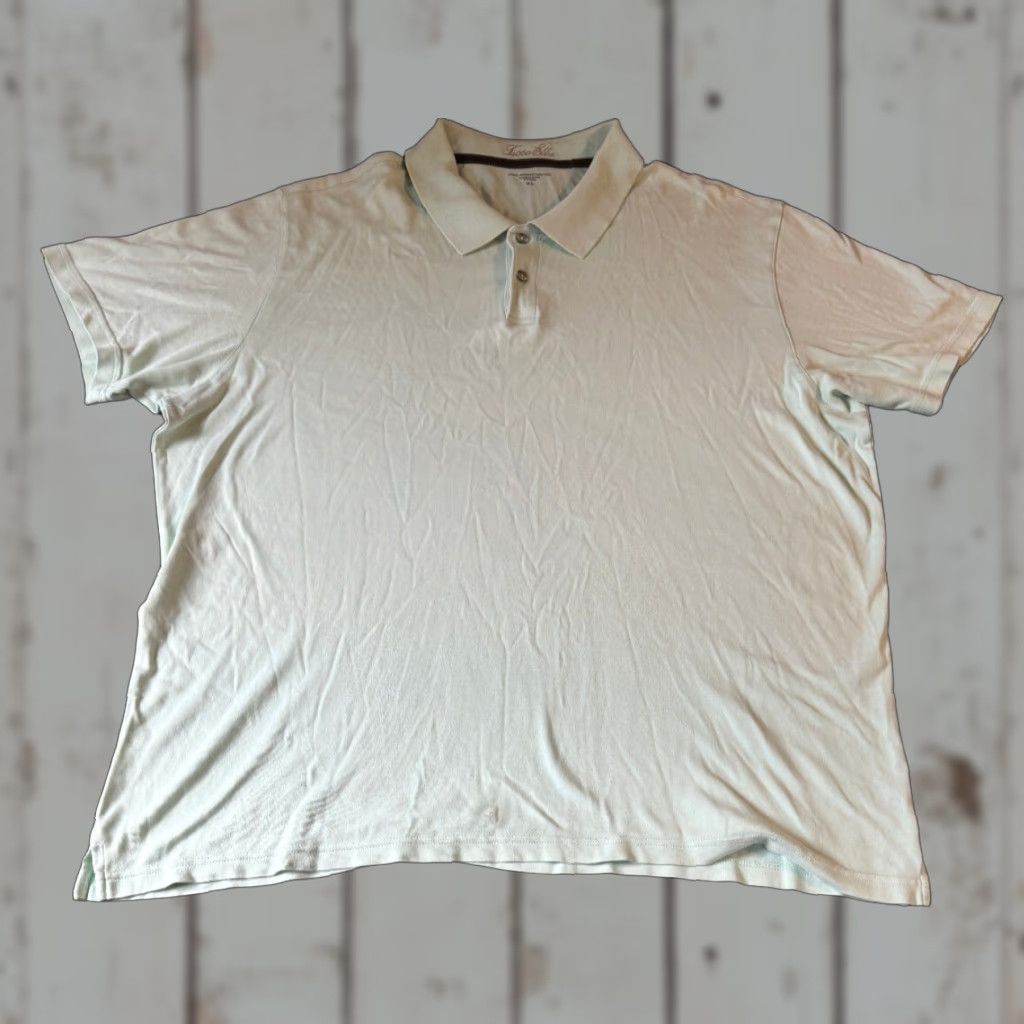 Tasso Elba Tasso Elba Polo Shirt Short Sleeve Mens XL Mint Green Supima Cotton Colorful Color Solid Collar Spread Size US XL / EU 56 / 4 - 1 Thumbnail