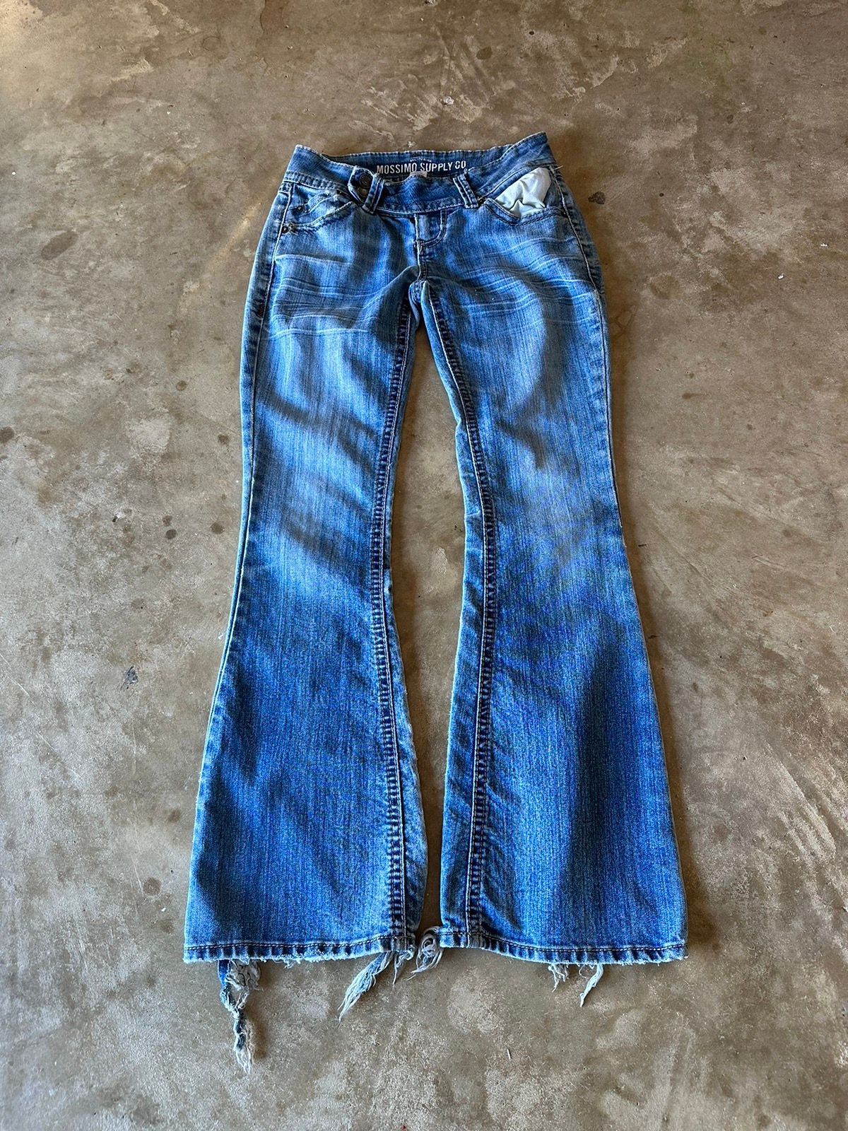 Pre-owned Vintage Y2k Mossimo Bootcut Flared Denim Size 30 In Blue