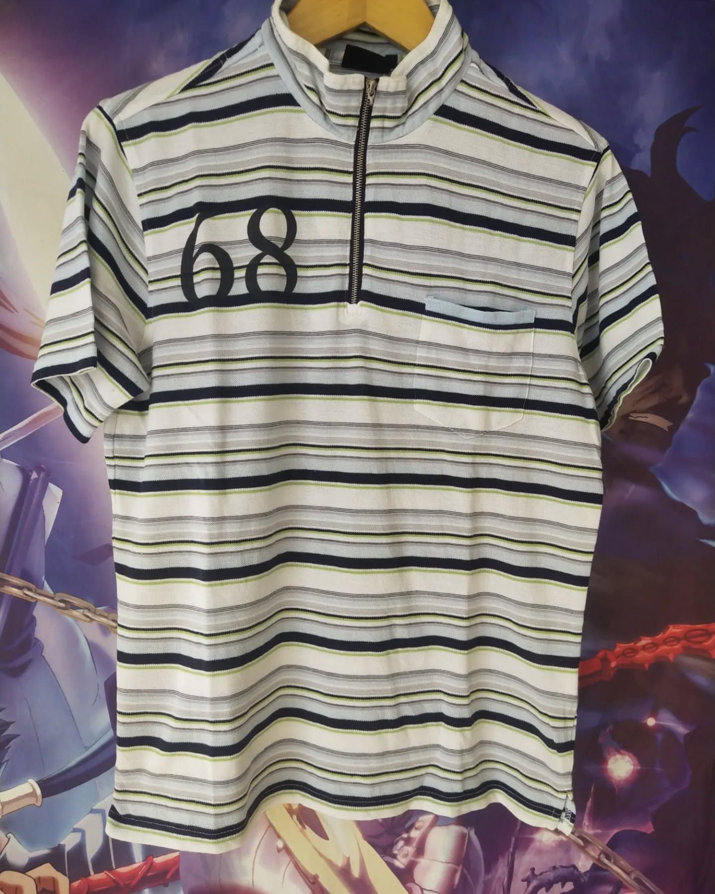 PGA Tour PGA TOUR Half Zip Striped Performance Polo Size Size L / US 10 / IT 46 - 1 Thumbnail