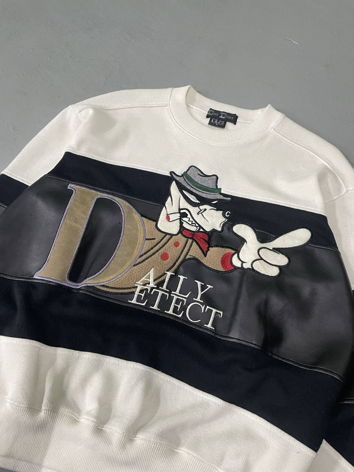 Japanese Brand Vintage Daily Detect Patchwork Sweatshirts Embroidered Dog Size US M / EU 48-50 / 2 - 2 Thumbnail