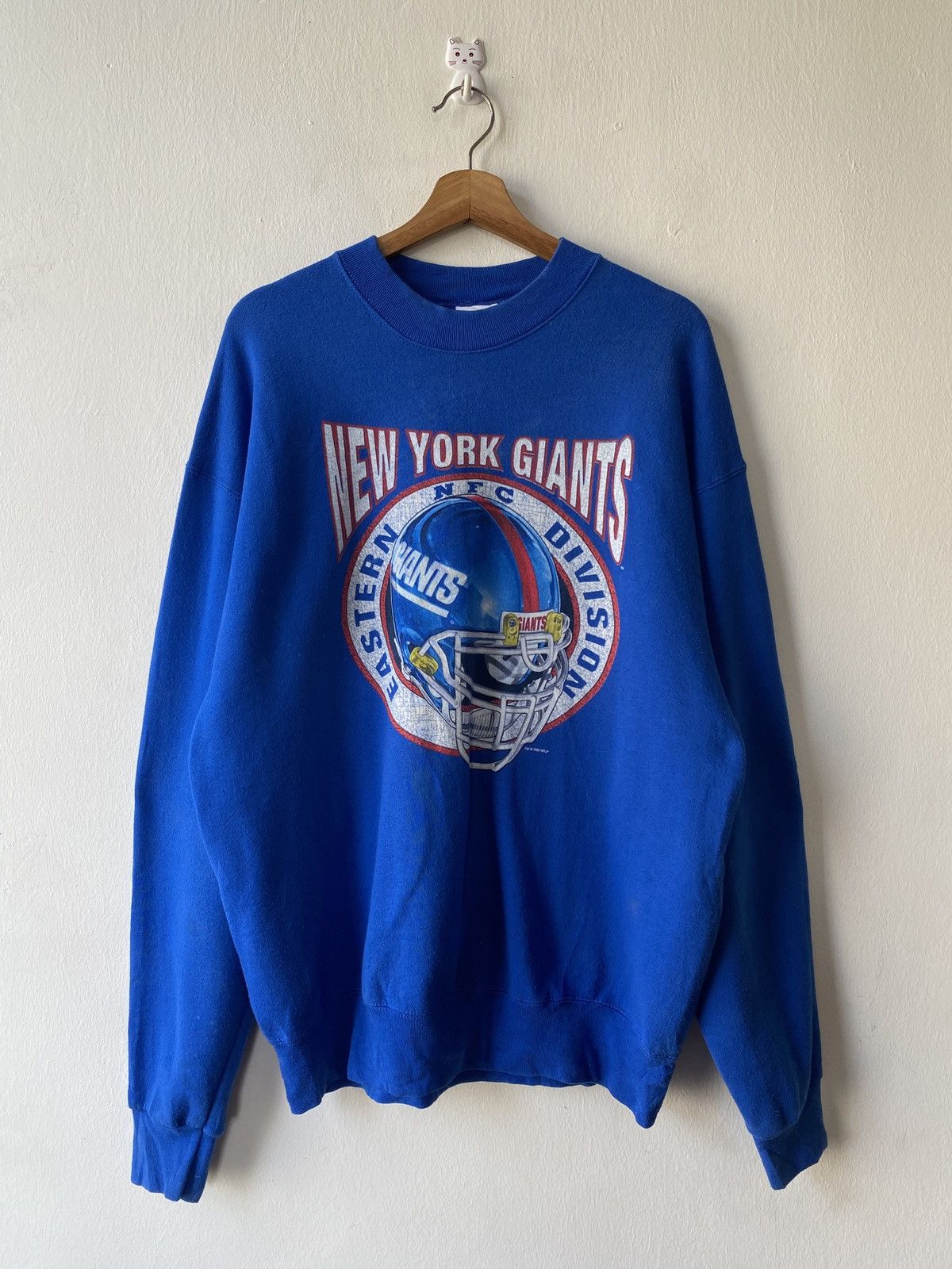 NFL × Vintage Vintage 90’s New York Giants Distressed Sweatshirt Size US XL / EU 56 / 4 - 3 Thumbnail